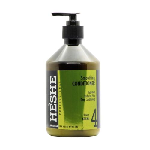 Heshe Soin des cheveux, Après Shampooing lissant a la Kératin Brésilienne, Hydratate, revitalise en profondeur. N 4, 500ml