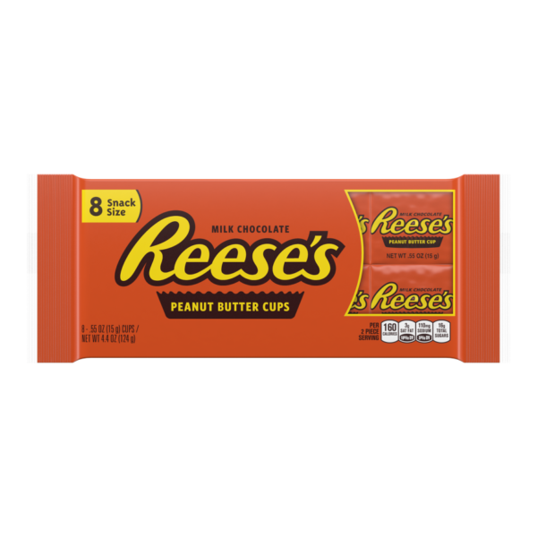 REESES, 8 x Chocolat au Beurre de Cacahouète /  Peanut Butter Cups, Snack size