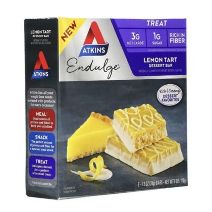 Atkins Barres Desserts, Tarte au Citron, 1 g de Sucre