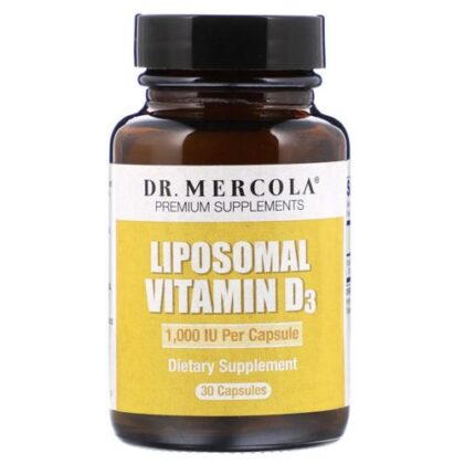Dr Mercola Liposomale Vitamin D3, Qualitée Supérieure Premium,1000 IU, 30 Capsules