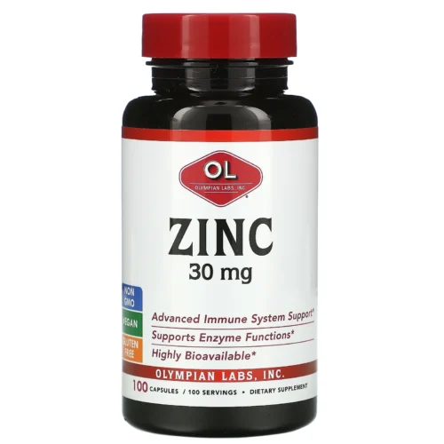 Zinc, 30 mg , 100 Capsules
