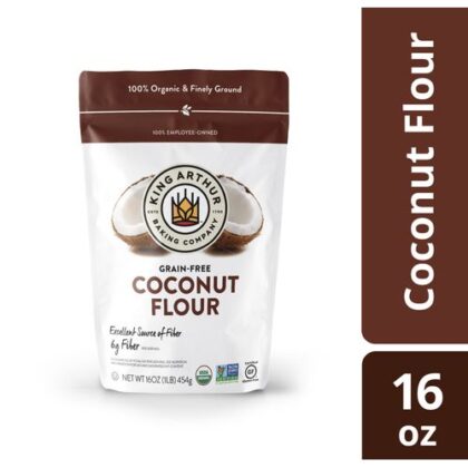 King Arthur FLOUR, Farine de Noix de Coco 100% Bio, 454 g