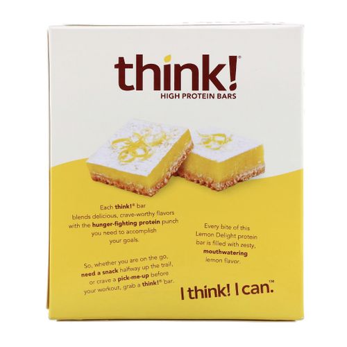 THINK ! Barres Protéinée, Délices au Citron, 20g de Protéines, 5 X Barres – Image 3