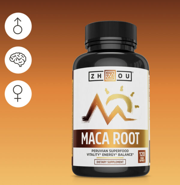 Zhou NUTRITION, Racine de Maca Puissant Bio, 120 Capsules Vegan