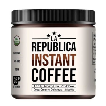 Café Instantané, Mélange d'Arabica et de Robusto BIO, Vegan, Keto, 71g