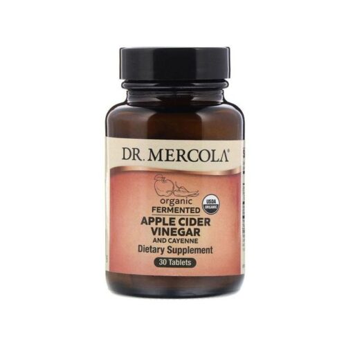 Dr Mercola, Vinaigre de Cidre, de Pomme Fermenté BIO et Cayenne, 30 Caps