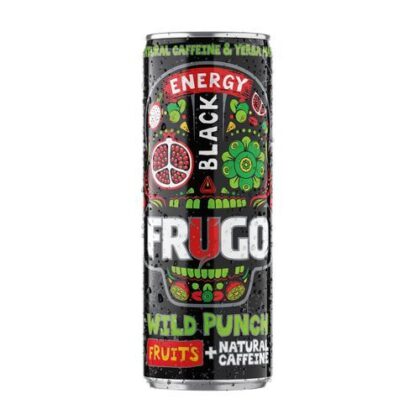 Boisson Énergisante, Wild Punch Black, Fruit du Dragon, 0 sucre ajouté, 330 ml