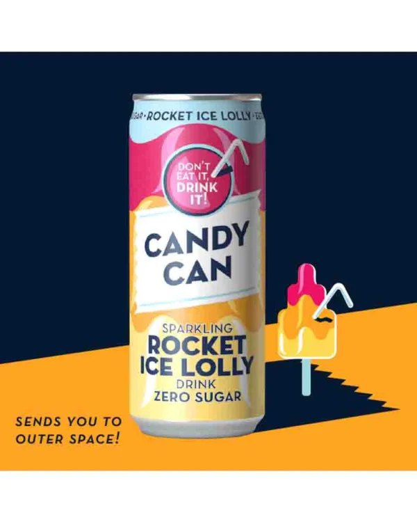 Candy Can Rocket Lilly, Boisson Pétillante, 0 Sucre, 330 ML