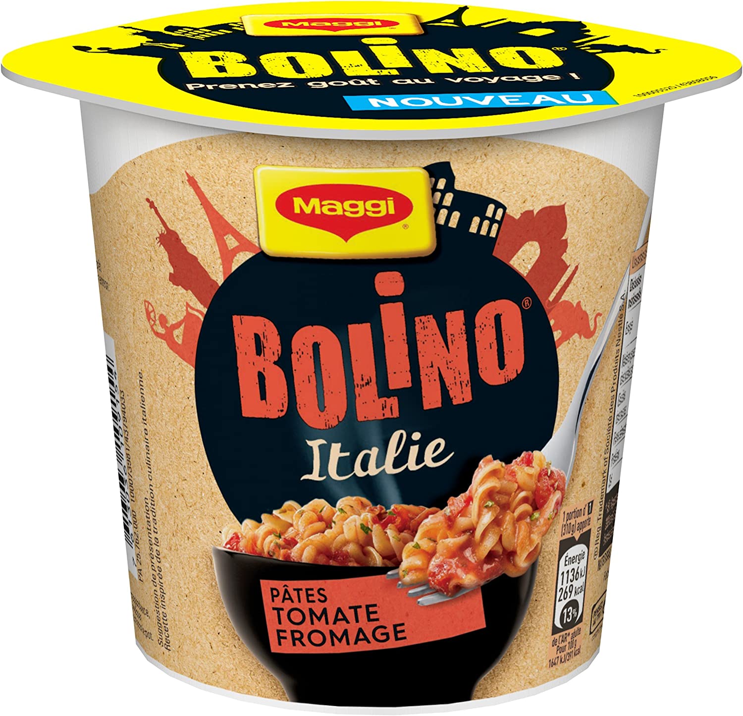 Maggi BOLINO, Saveur d’Italie - Pâtes Tomates Fromage, 69 g