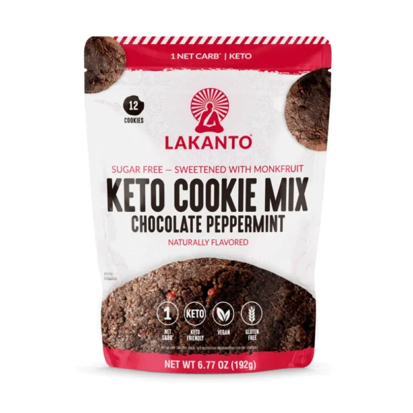 Lakanto Keto, Cookie Mix, Biscuits au Chocolat, Poivre et Menthe, 0 Sucre