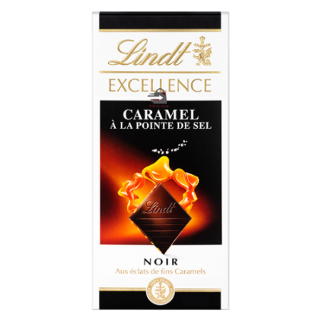 LINDT, EXCELLENCE, Caramel A la Pointe de Sel, 100g
