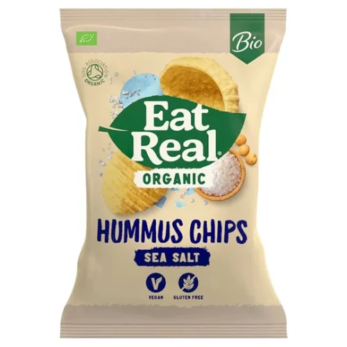 EAT REAL, Hummus Chips, Salt, Vegan, 45g
