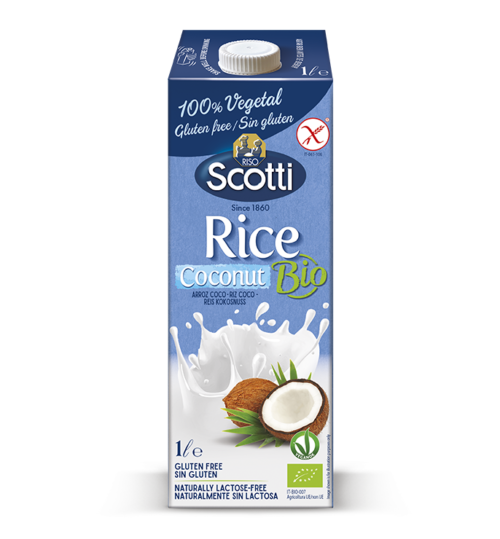 RISO SCOTTI, Boisson au Riz et Noix de Coco, Bio, 1 Litre