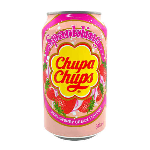 Chupa Chups, Sparkling Strawberry & Cream, 345 ml