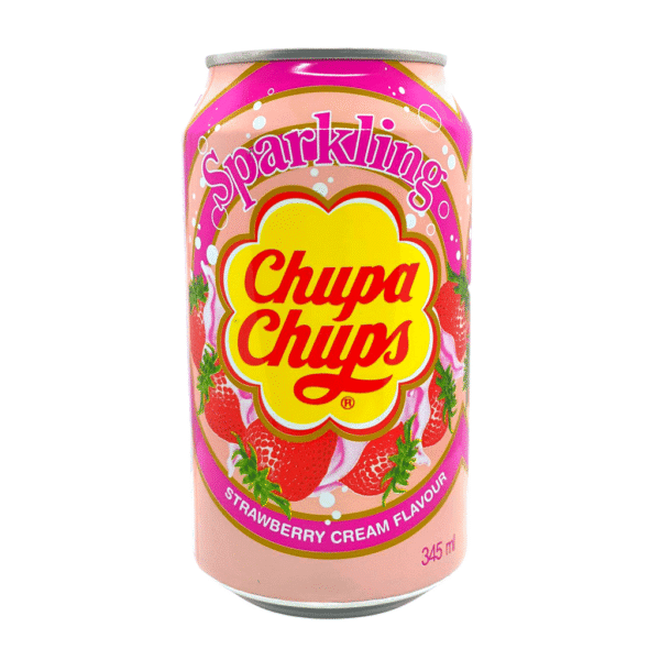 Chupa Chups Sparkling Strawberry & Cream, 345 ml