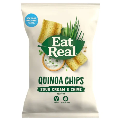 EAT REAL, Quinoa Chips, Sour Cream & Chives, Vegan, 45g