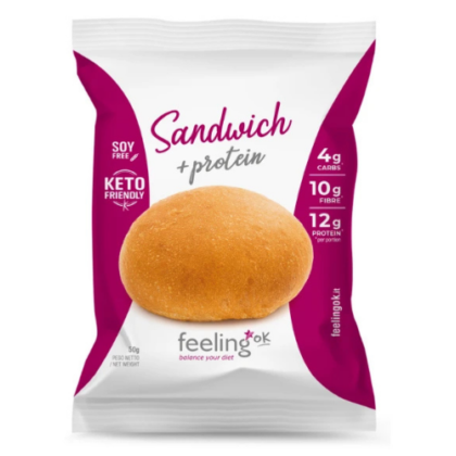 Feeling OK Pain Sandwich Proteiné, Keto, 12 g Protéine, 50 g