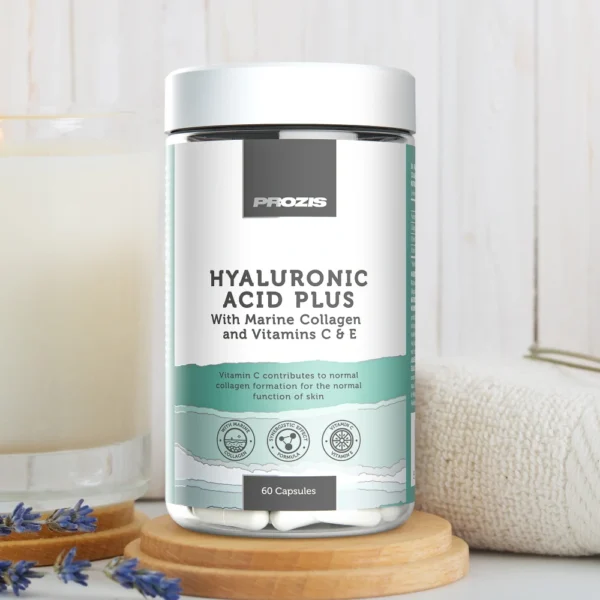 Prozis, Acide Hyaluronique Plus, Collagen marin and Vitamin C  - 60 gélules