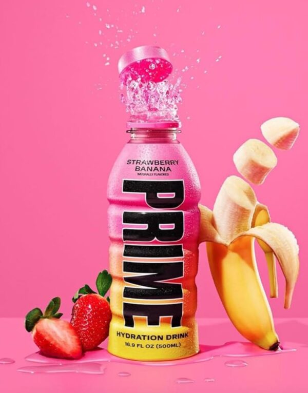 Prime, Hydratation, Strawberry Banana| Zero Sucre | 500ml