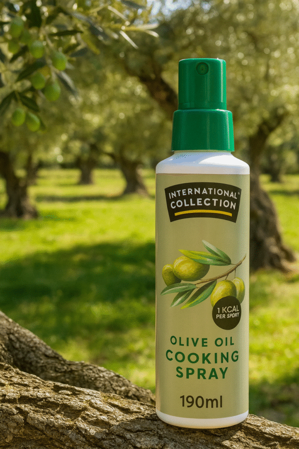 International Collection, Cooking Spray Huile d’Olive – 1 kcal par spray, 190g