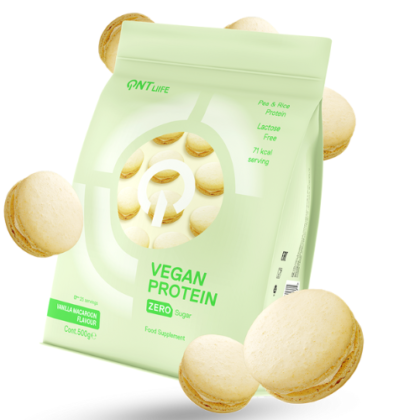 QNT, Vegan Protein, Vanilla Macaron, Zero Sugar, 500g