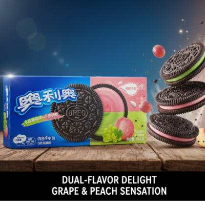 Oreo Sandwich Biscuit Grape & Peach - 97 g
