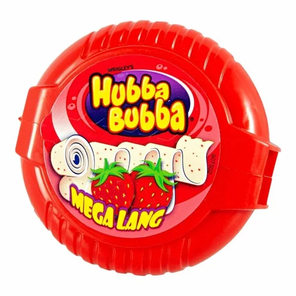 Hubba Bubba – Wrigleys Hubba Bubba Mega Long Snappy Strawberry – Chewing Gum goût fraise 56g
