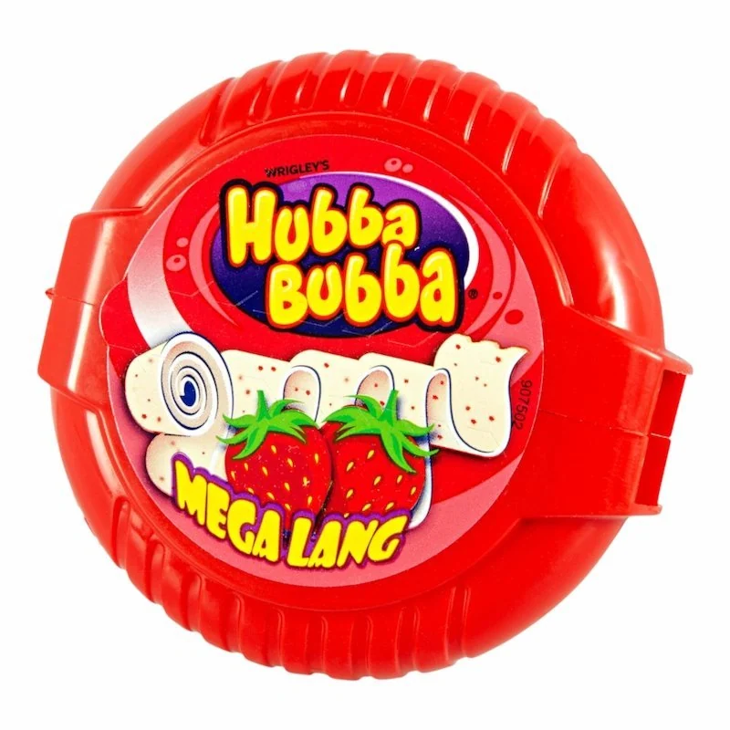 Hubba Bubba – Wrigleys Hubba Bubba Mega Long Snappy Strawberry – Chewing Gum goût fraise 56g