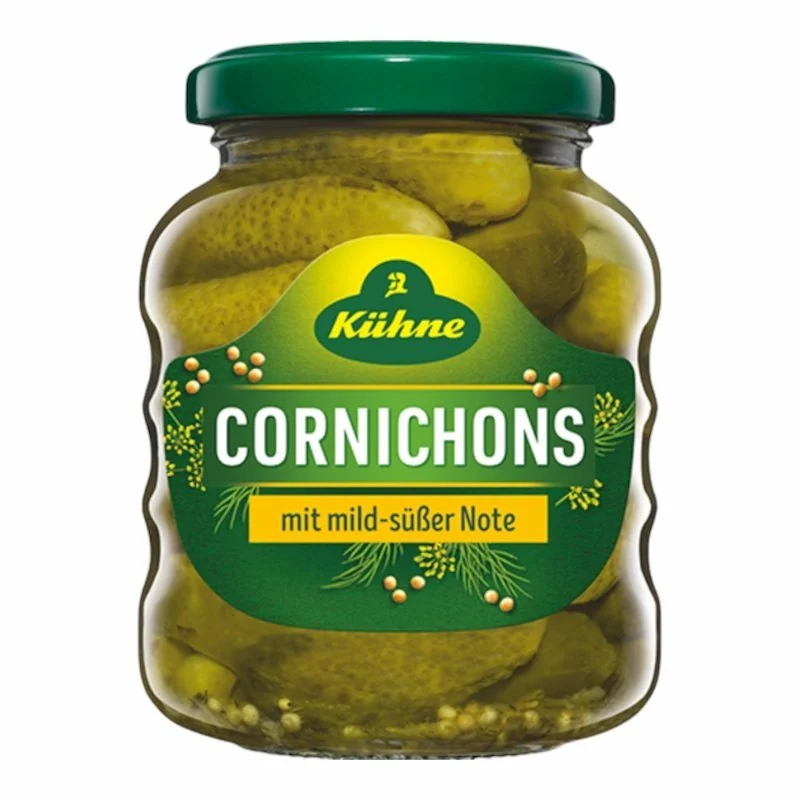 Kuhne Cornichons Süß Petite Cornichons 180g