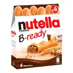 Nutella B-Ready – Gaufrettes Fourrées à la Crème de Noisettes et Cacao – 132 g (6 pièces)
