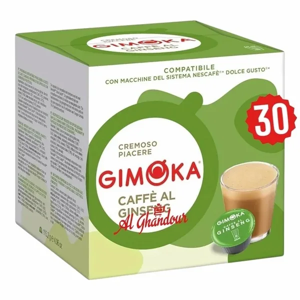 Gimoka Espresso Ginseng – Capsules pour Dolce Gusto 30 pcs | Café Énergisant aux Notes de Ginseng