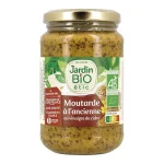 Jardin Bio Moutarde a lAncienne au Vinaigre de Cidre 350g – Moutarde Bio Traditionnelle