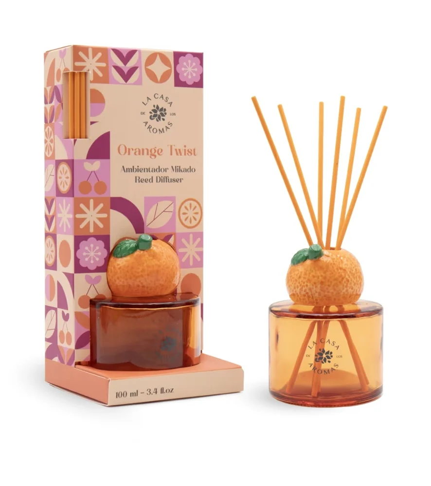 La Casa de los Aromas Diffuseur à Bâtonnets Orange Twist 100ml – Parfum d’Ambiance