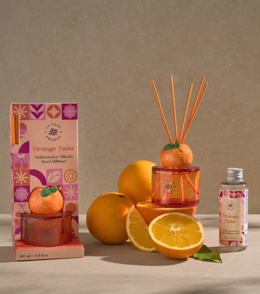La Casa de los Aromas Diffuseur à Bâtonnets Orange Twist 100ml – Parfum d’Ambiance — vue 2