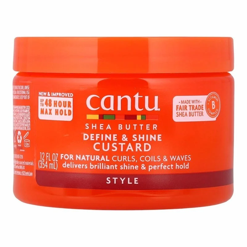 Cantu Shea Butter Define & Shine Custard 354ml – Gel Definition & Brillance