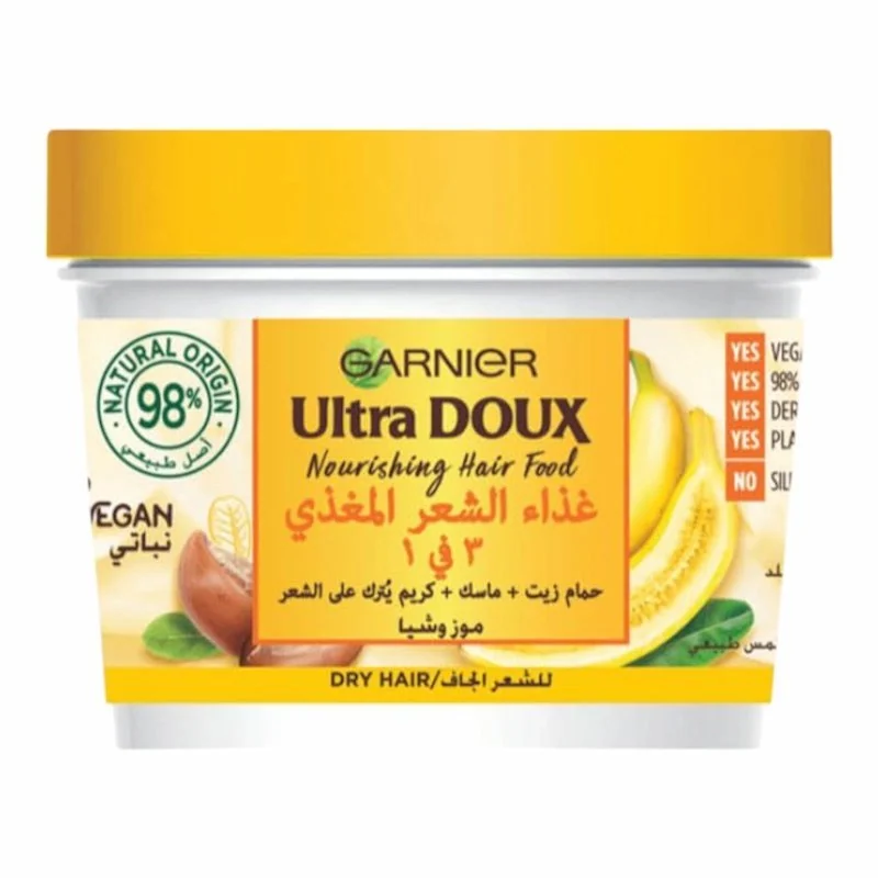 GARNIER Ultra Doux Hair Food Masque Nourrissant Multi-Usages à la Banane – 390ml