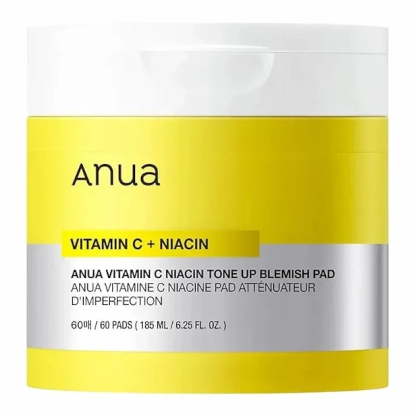 Anua Vitamin C Niacin Tone Up Blemish Pad – Disques Eclat Anti-Imperfections x60