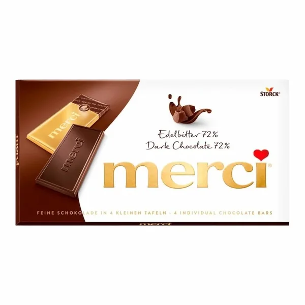 Merci Chocolate Bars Dark Chocolate 72% 100g