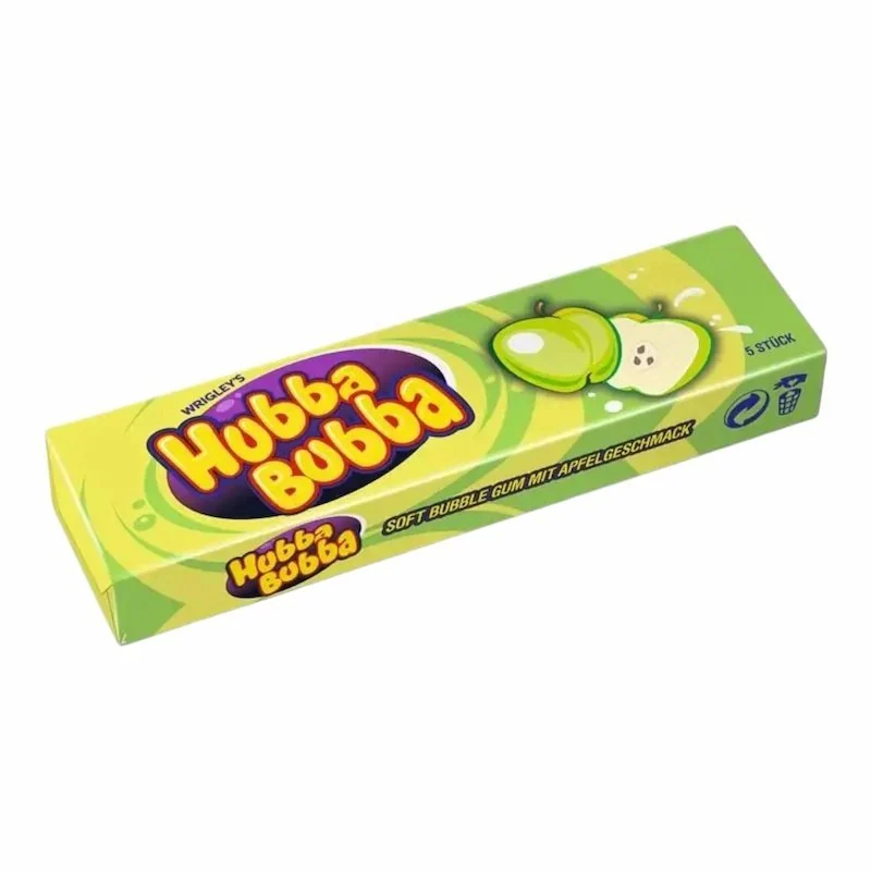 Hubba Bubba – Wrigleys Hubba Bubba Atomic Apple Chewing Gum Saveur Pomme – 35 g