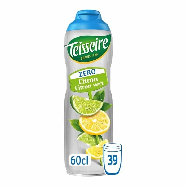 Teisseire – Sirop Teisseire Zero Sucres Citron Citron Vert – 60 cl