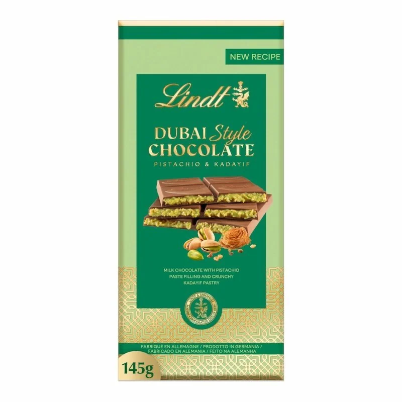 Lindt Chocolat au Lait Style Dubai Pistache & Kadayif 145g