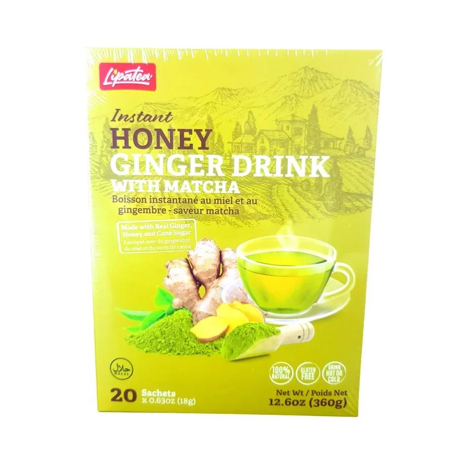 Lipatea Boisson Instantanee Miel Gingembre Matcha 20 Sachets