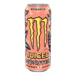 Monster Energy – Monster Juiced Monarch Energy + Juice 500ml – Boisson Énergétique Saveur Peche & Nectarine