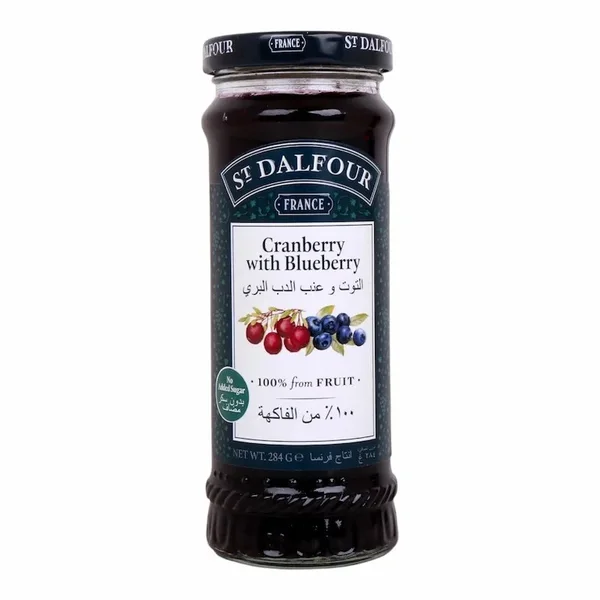 St Dalfour Confiture Cranberry et Myrtille – 284 g