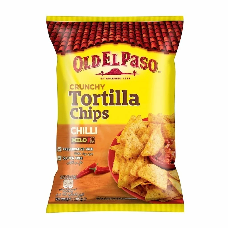 Old El Paso Chips de Tortilla Croquantes Saveur Chilli Doux 185 g