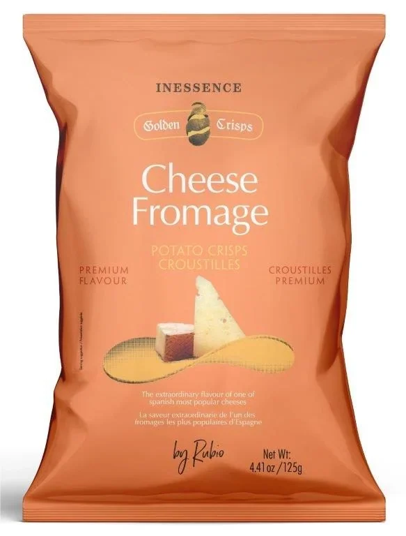Inessence Golden Crisps Fromage 125g – Chips de Pomme de Terre au Fromage