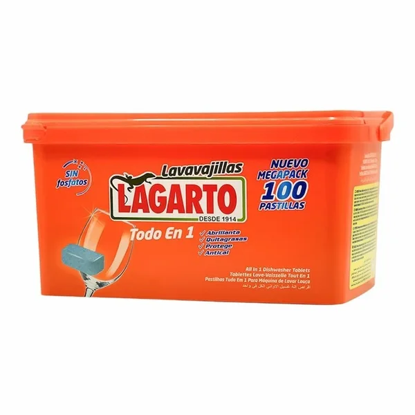 Lagarto – Pastilles Lave Vaisselle Tout-en-Un – Lagarto – 100 unités – Efficacité & Brillance