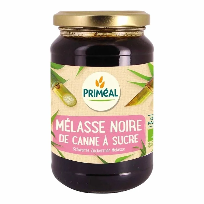 Primeal Melasse Noire de Canne à Sucre – 450 g | Sucre naturel riche en mineraux et goût intense