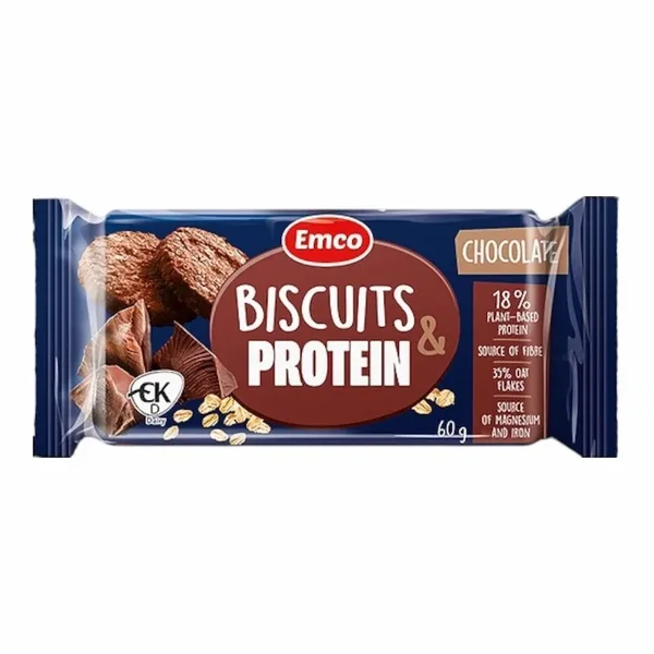 Emco Biscuits à lAvoine au Chocolat et Proteines – 60 g