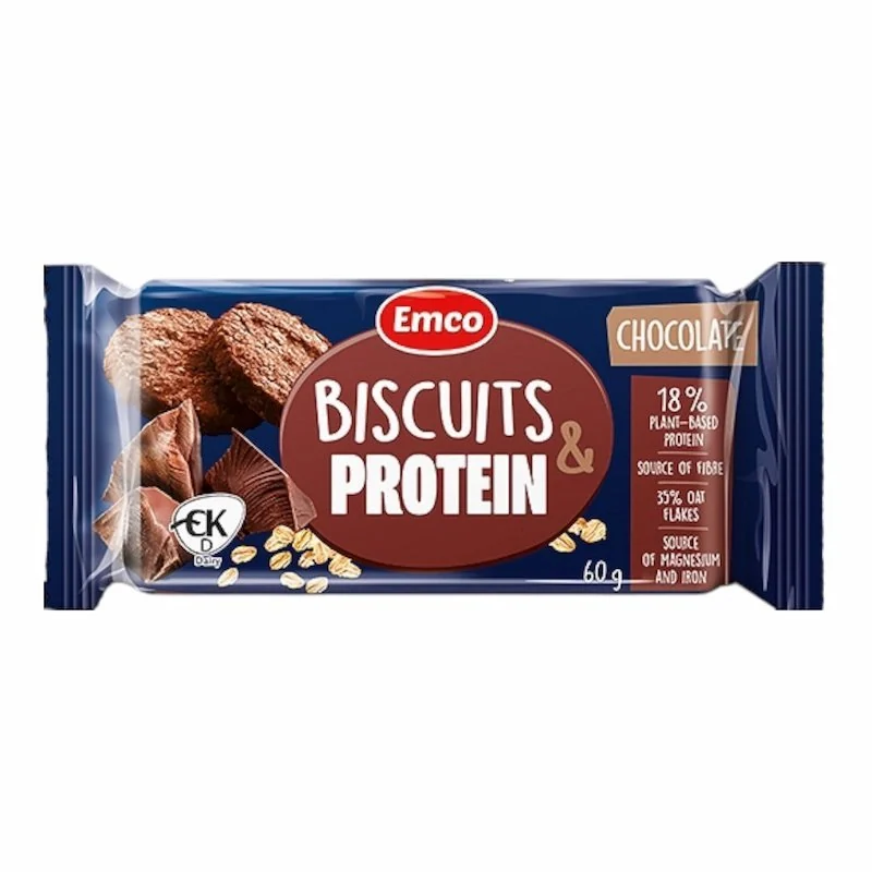 Emco Biscuits à lAvoine au Chocolat et Proteines – 60 g